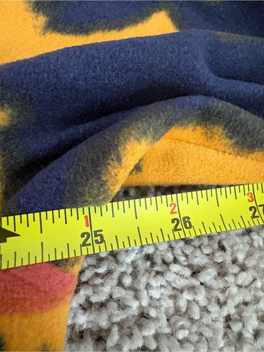 Mountain Hardwear Yellow, Navy & Rust Microfleece Pullover - Picture 5 of 6